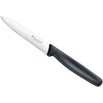 Victorinox Paring Knife Pointed tip 10cm - Black (25g Per Unit)
