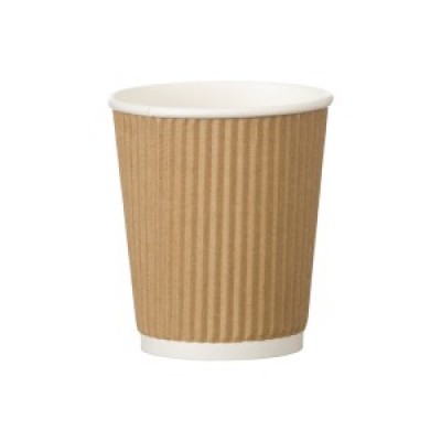 8oz Ripple Cups ( Solid Colour - Black/Red/Brown ) (500 Units Per Outer)