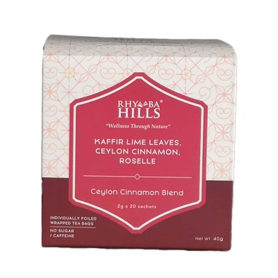 Rhymba Hills® Ceylon Cinnamon Blend 20 Tea Sachets [24 Boxes / Carton] (480 Units Per Carton)