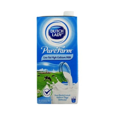 DUTCH LADY Pure Farm Low Fat High Calcium UHT Milk (1L x 12) (12 Units Per Carton)