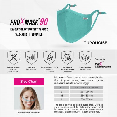 PROXMASK 90 Antimicrobial Reusable Face Mask - M Size