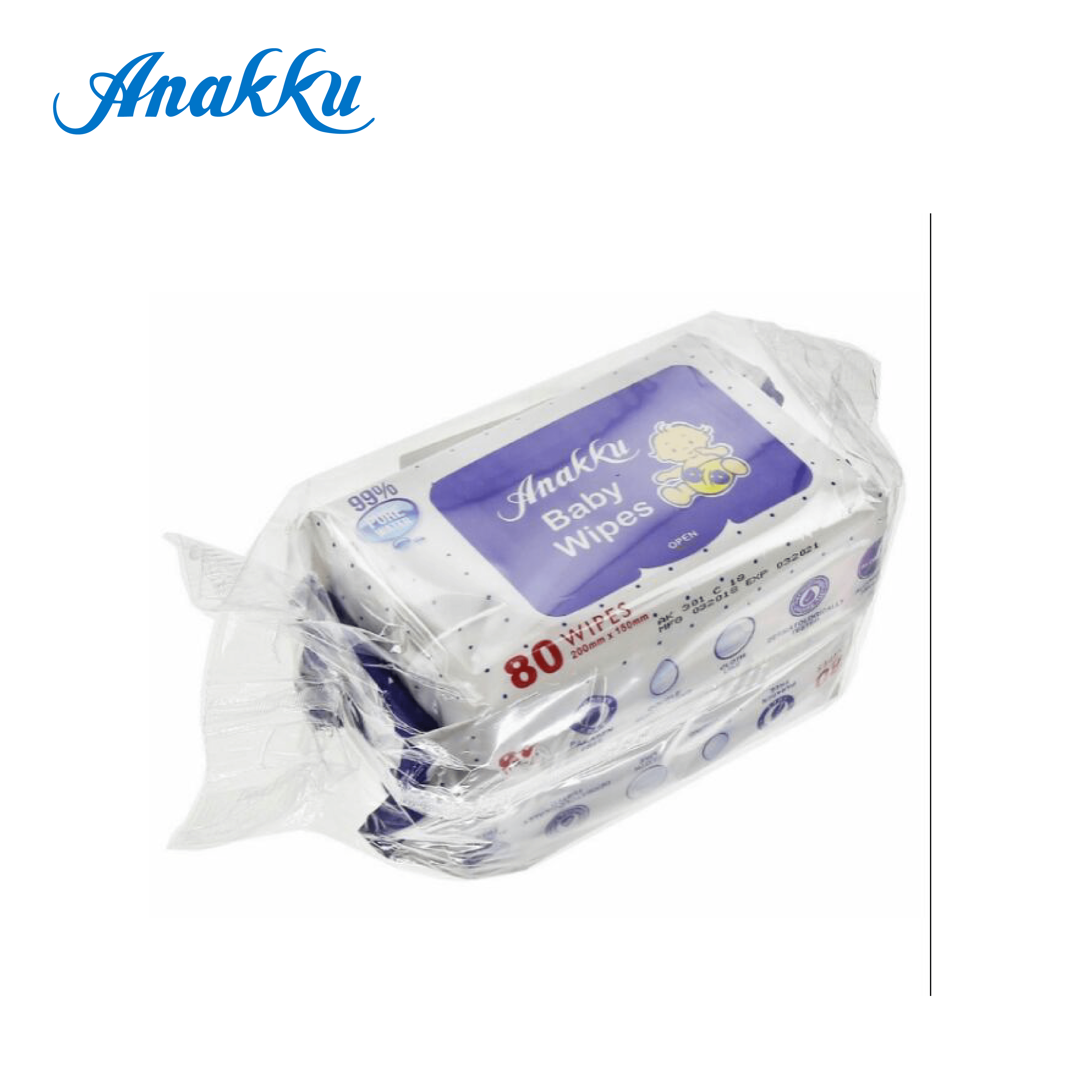 ANAKKU Wet Tissue 80's x 2 (12 Units Per Carton)