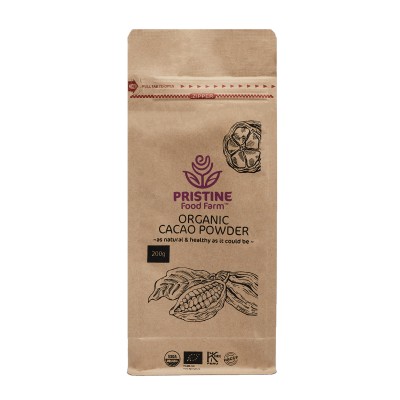 Pristine Food Farm: Organic Cacao Powder, 200g (6 Units Per Outer)
