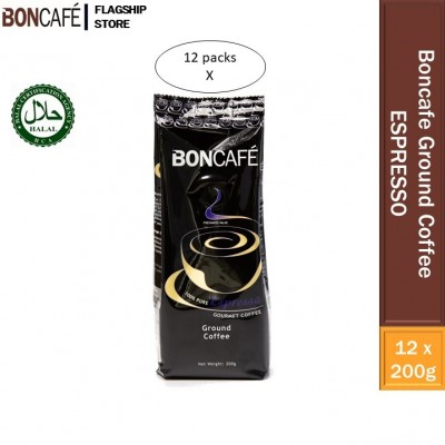 Boncafe Espresso Ground Coffee 12packs (200g each)
