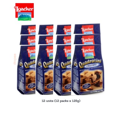 LOACKER Quadratini Kakao 125g (12 Units Per Carton)