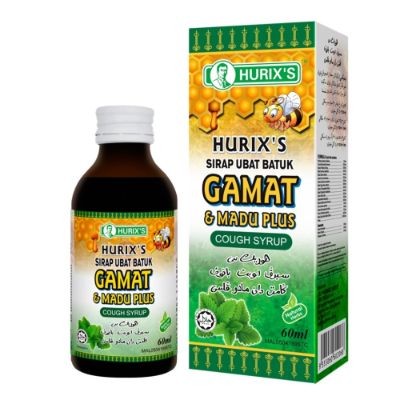 Hurix Sirap Ubat Batuk Gamat & Madu Plus (96 Units Per Carton)