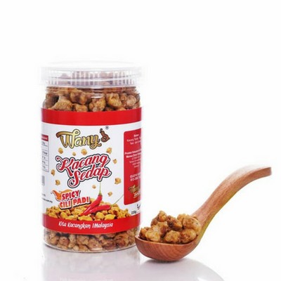 Wany's Kacang Sedap: Spicy Cili Padi @ Wany's Delicious Nuts: Spicy Bird's Eye Chilli (Bottle) (50 Units Per Carton)