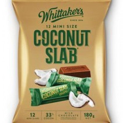 WHITTAKER'S Share Bags Coconut 180gm Pack (12 units perCarton) (12 Units Per Carton)
