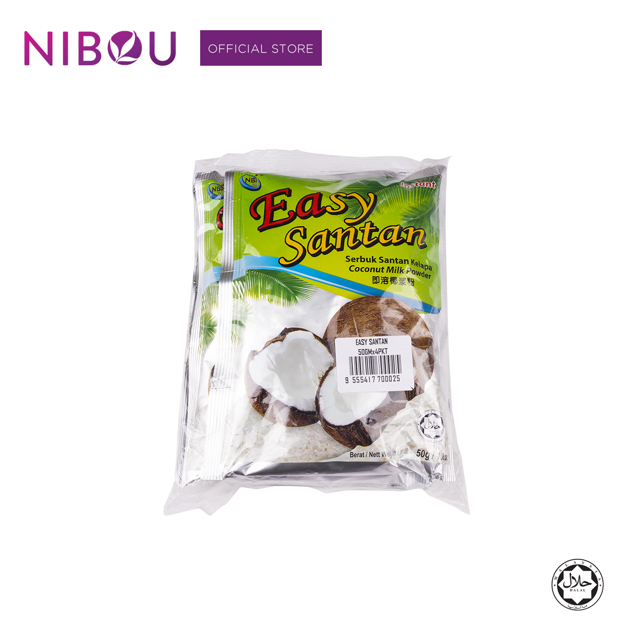 Nibou (NBI) EASY Santan Coconut Powder (50gm x 4's x 36)