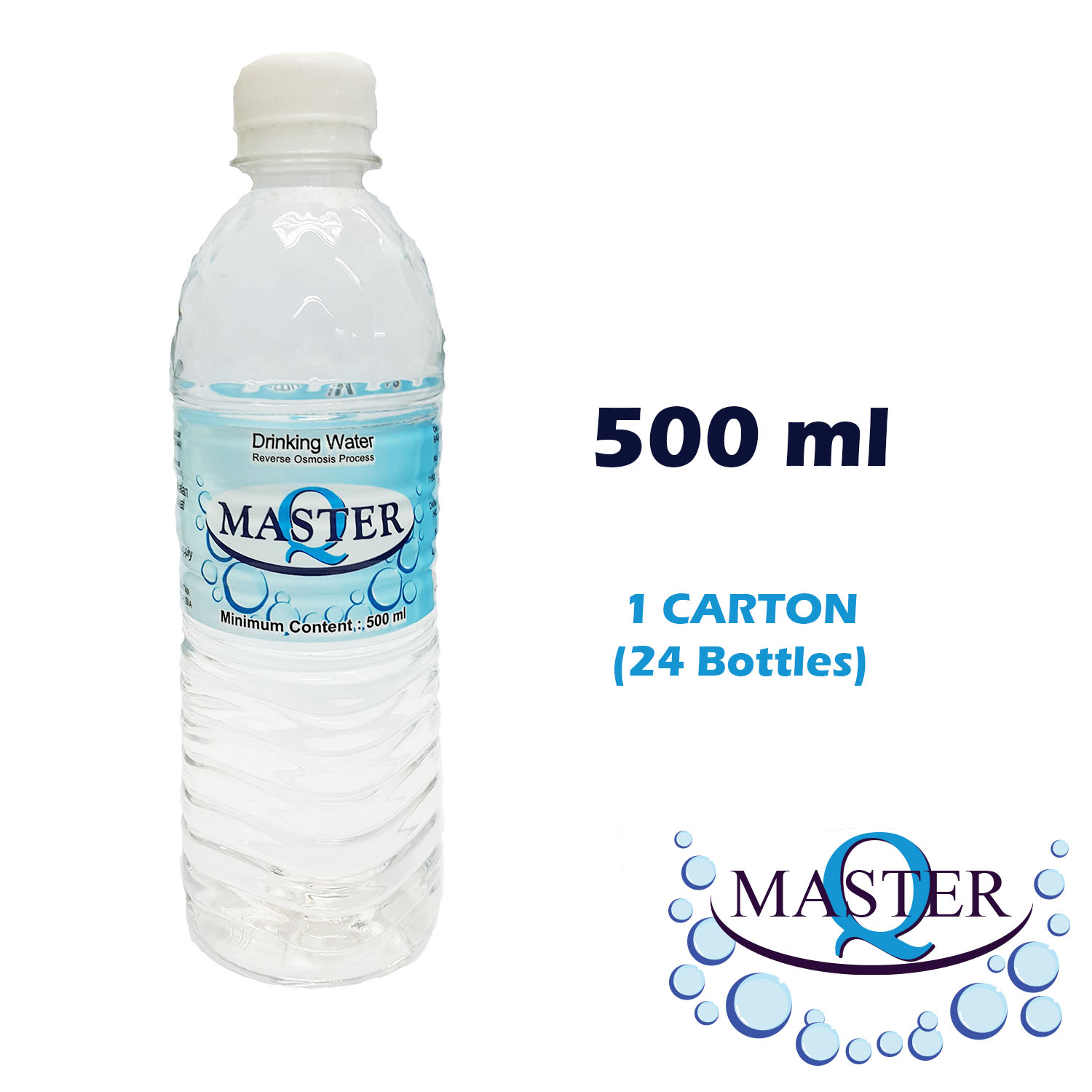 MASTER Q Reverse Osmosis Drinking Water 500ml (24 Units Per Carton)