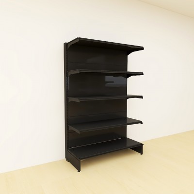 Premium Retail Display Shelves Wall Unit 1800 H x 1200L x 505 D (Black)