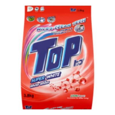 Top SUPER WHITE Anti Malodour Powder Detergent 3.8kg