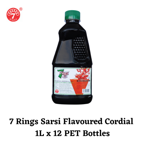 7 Rings - Sarsi Flavoured Cordial (12 bottles x 1000ml)