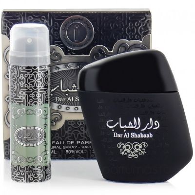 Dar Al Shabaab Oud Perfumes 100ml + Deodoran for Men (2 Units Per Outer)