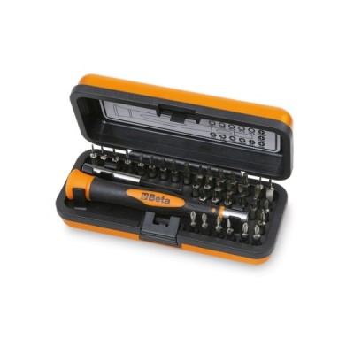 BETA 1256 C36-2 BI MATERIAL MICROSCREWDRIVER WITH 36 INTERCHANGEABLE 4MM BITS AND MAGNETIC EXTENSION