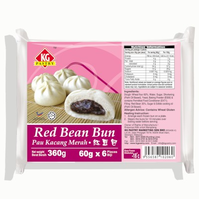 Red Bean Bun (6 pcs - 360g) (12 Units Per Carton)