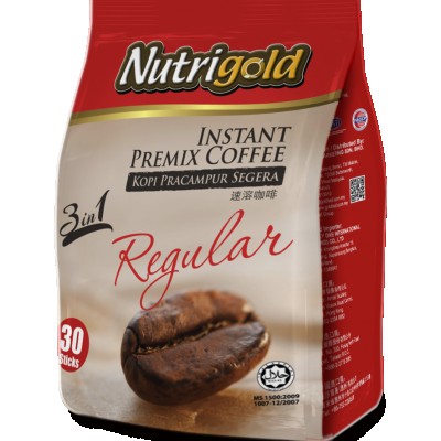 3in1 Premix Coffee Regular 30s (Carton) (24 Units Per Carton)
