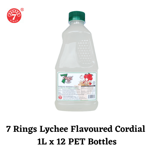 7 Rings - Lychee Flavoured Cordial (12 bottles x 1000ml)