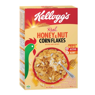 Kellogg's Cornflakes Honey & Nut 360g (12 Units Per Carton)