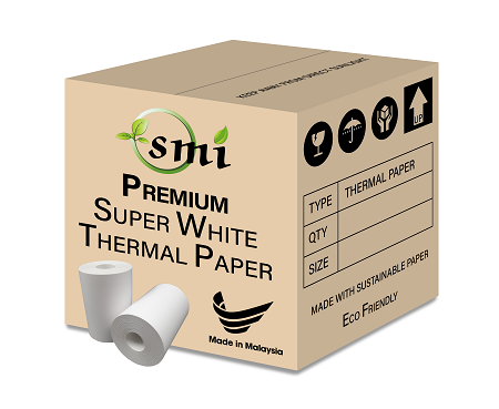 Thermal paper roll(Receipt paper)58mm x 27 metre x 100 Rolls (100 Units Per Carton)