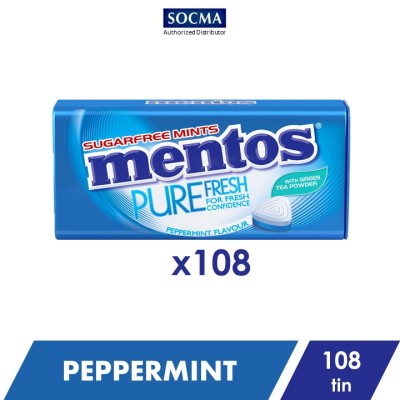 Mentos Pure Fresh Tin - Peppermint 12 x 9 x35g [1 carton]