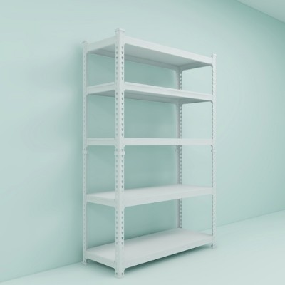 2-IN-1 Storage Rack 4 Level Metal Shelves 1800 H x 900L x 300 D (White)