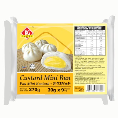 Mini Custard Bun (9 pcs - 270g) (24 Units Per Carton)