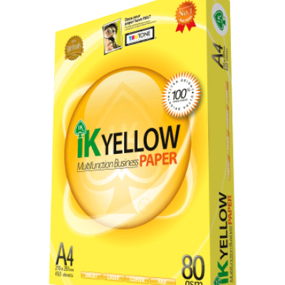IK Yellow A4 paper 80 gsm (5 reams per carton)