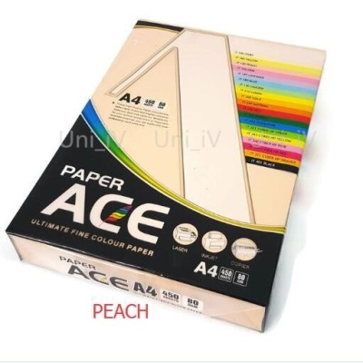 ACE A4 Colour Paper 80gsm 450 Sheets (Peach)