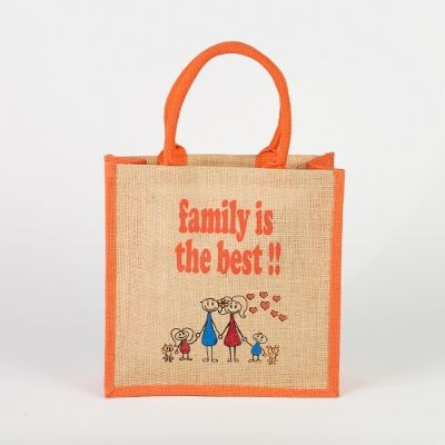 # RBK 05 Family is the best - TOSSA Jute Gift Bag (50 Units Per Carton)
