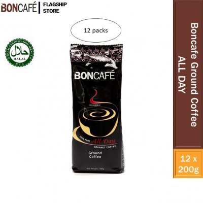Boncafe All Day Ground Coffee 12 Packs (200g each)