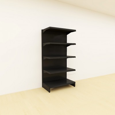 Classic Retail Display Shelves Wall Unit 1800 H x 1200L x 495 D (Black)