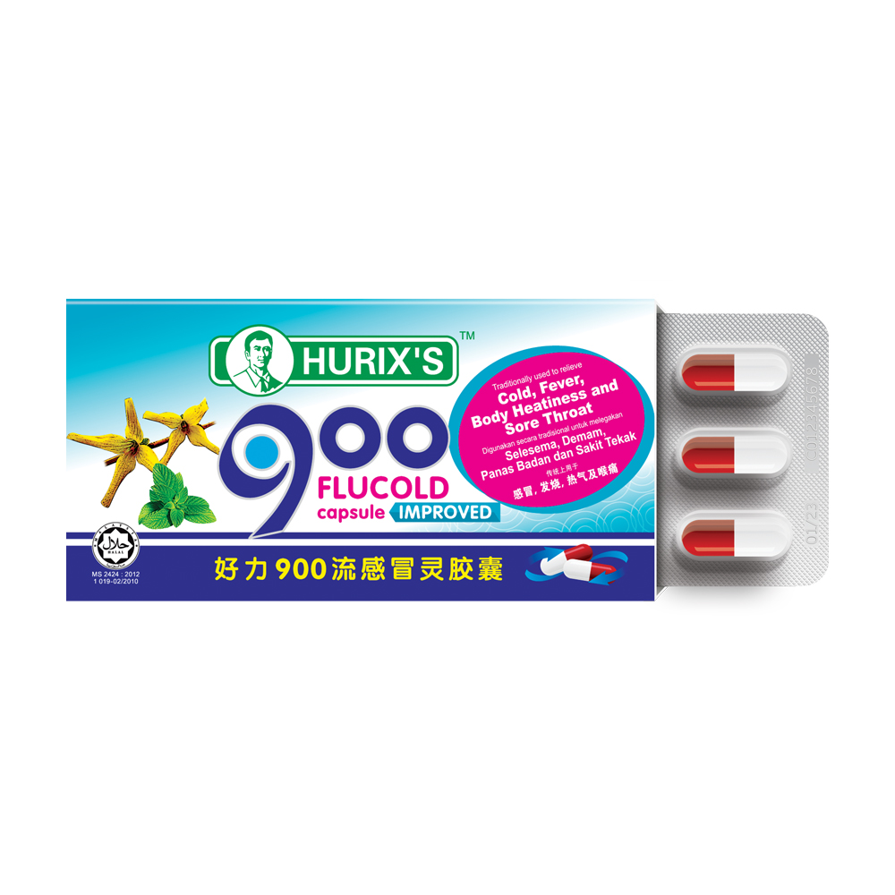 Hurix's 900 FluCold Capsule Improved (504 Units Per Carton)