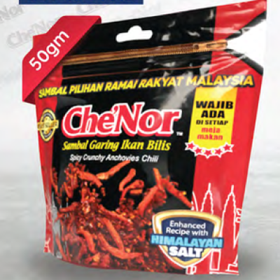 Che'Nor - Sambal Garing Ikan Bilis + -50gm x 80 pieces ( 1 carton)