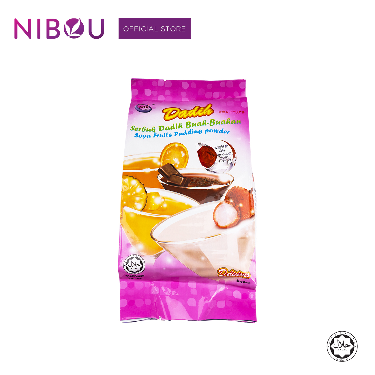 Nibou (NBI) DADIH Soya Fruits Pudding Bandung Rose Powder (380gm X 24)