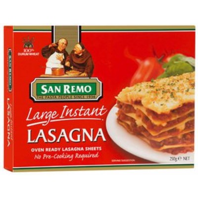SAN REMO Large Sheet Lasagna 250gm Pack (12 Units Per Carton)