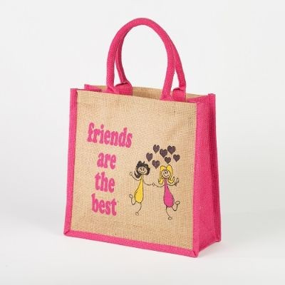 # RBK 04 Friends are the best - TOSSA Jute Gift Bag (50 Units Per Carton)