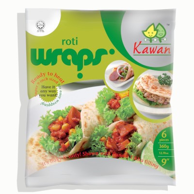 Roti Wraps 9" (6 pcs - 360g) (24 Units Per Carton)