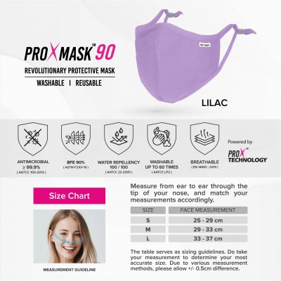 PROXMASK 90 Antimicrobial Reusable Face Mask - S Size
