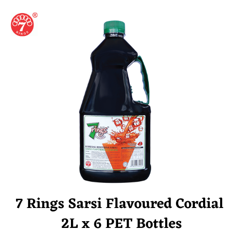 7 Rings - Sarsi Flavoured Cordial (6 bottles x 2000ml)