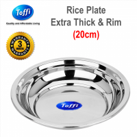 [TOFFI] 20cm Rice Plate Stainless Steel (K4820)