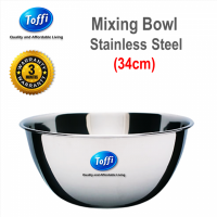 [TOFFI] 34cm Deep Mixing Bowl Stainless Steel (K6334)