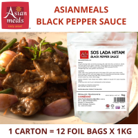 AsianMeals Black Pepper Sauce(1 carton 12 unit foil packs)