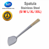 [TOFFI] L Size Spatula Stainless Steel Wooden Handle (K2103)