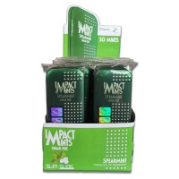 Impact Mints Slide- Spearmint Flavored Sugar Free Mints (144tins x 9G) (144 Units Per Carton)