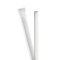 Hagen's 12mm Individually Wrapped White Paper Straw (carton x 10,000pcs)