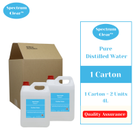 1 Carton Distilled Water 4L | Lab Grade | Malaysia Manufacturer & Supplier | USA Grade Machine | Spectrum Clear