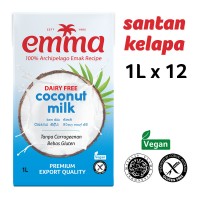 Santan Kelapa 1 liter, Coconut Milk Emma (12 box ctn)