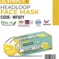 SIMPLY K Adult Face Mask with Headloop, BX 50