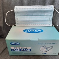 Juren 3Ply Disposable Face Masks 50pcs x 40boxes ctn (ear-loops)
